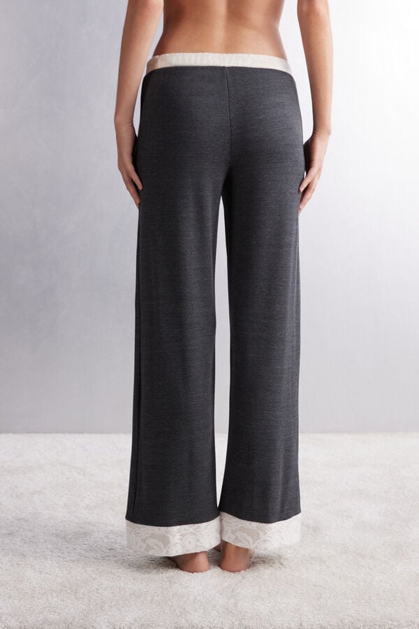 Women Intimissimi Baby It’s Cold Outside Modal And Wool Full Length Palazzo Pants Grey | 8271053-AG