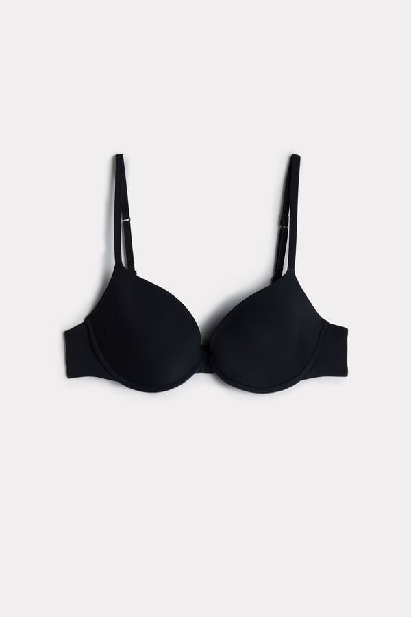 Women Intimissimi Bellissima Push-Up Microfiber Bra Black | 5413986-FW