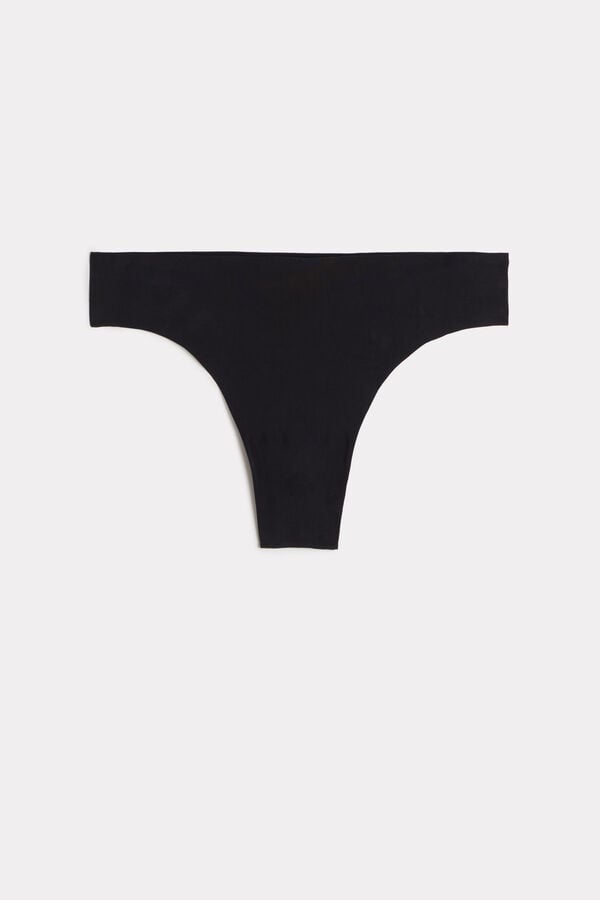 Women Intimissimi Brazilian Seamless Ultra Light Microfiber Briefs Black | 8657421-NP