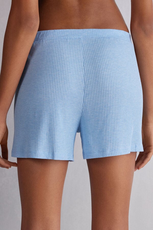 Women Intimissimi Chic Comfort Modal Shorts Blue | 6078132-KI