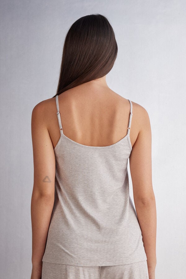 Women Intimissimi Chic Comfort Modal Tank Top Beige | 1304682-MZ