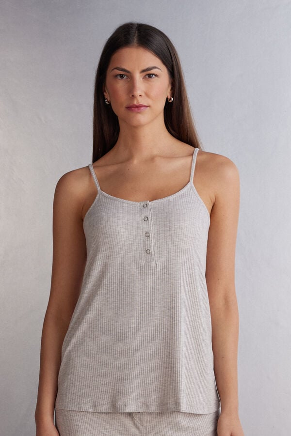 Women Intimissimi Chic Comfort Modal Tank Top Beige | 1304682-MZ