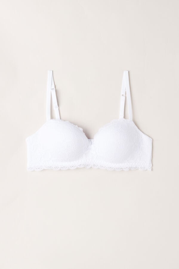 Women Intimissimi Claudia Balconette Lace Bra White | 1728935-AG