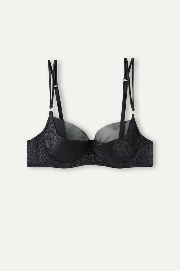 Women Intimissimi Cool Minimal Demi Bra Black | 7602819-SM