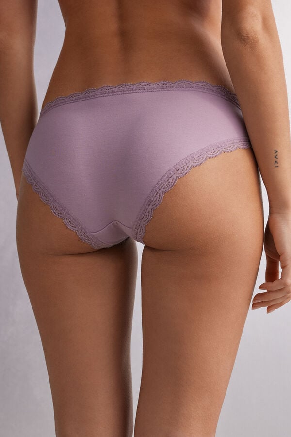 Women Intimissimi Cotton And Lace Panties Pink | 2804915-LQ