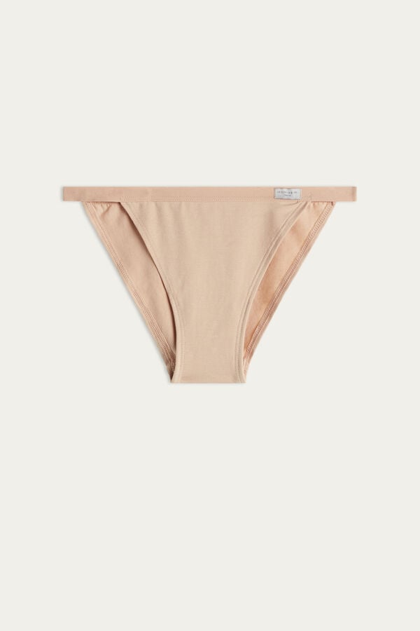 Women Intimissimi Cotton String Panties Orange Beige | 7298630-JM