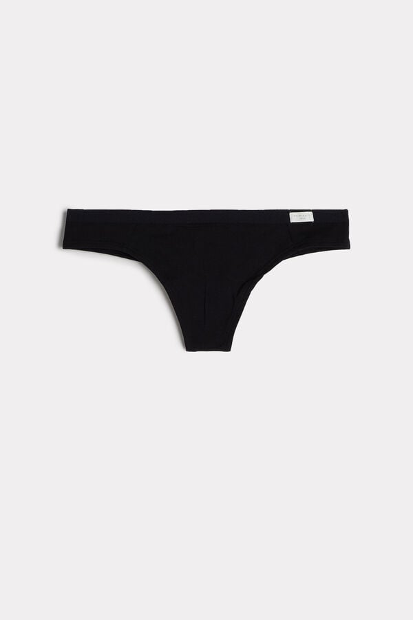 Women Intimissimi Cottonzilian Briefs Black | 0684579-EZ