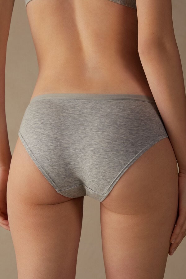 Women Intimissimi Cozy Cotton Panties Light Grey | 0578261-LA