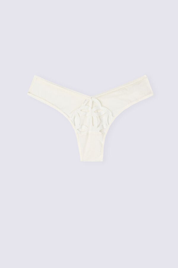 Women Intimissimi Crafted Elegance ‘80s Stylezilian Briefs White | 0178342-AW