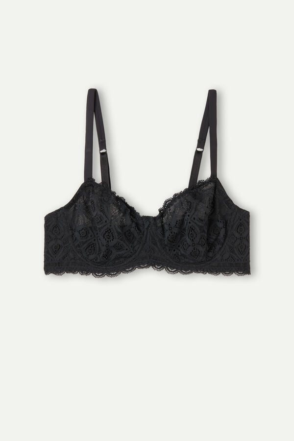 Women Intimissimi Daniela Balconette Lace Bra Black | 8496372-UP