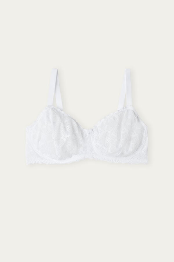 Women Intimissimi Daniela Balconette Lace Bra White | 4792581-PN