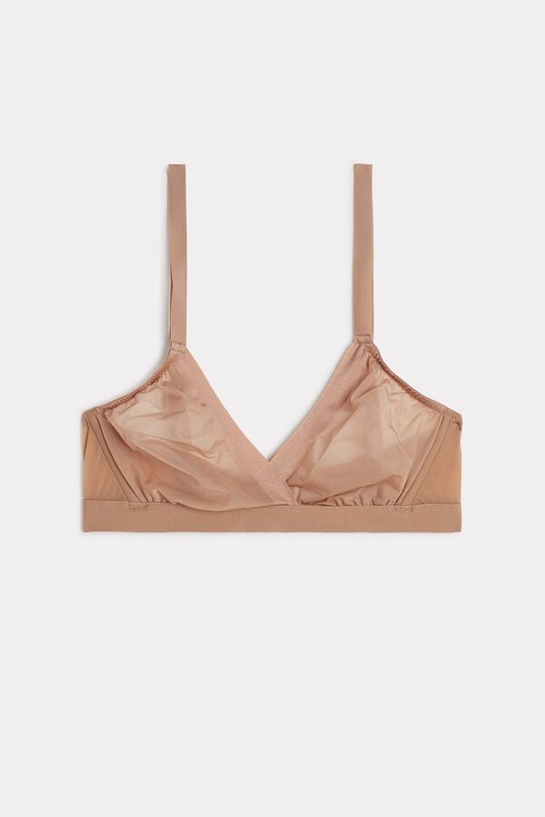 Women Intimissimi Emma Invisible Touch Triangle Bra Beige | 8231597-EZ