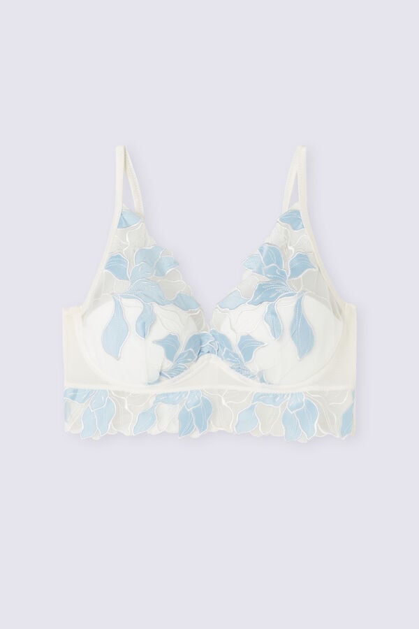 Women Intimissimi Eternal Flowers Eleonora Balconette Bra Blue | 9401538-SY