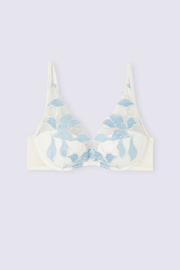 Women Intimissimi Eternal Flowers Giorgia Balconette Bra Blue | 0564279-YI