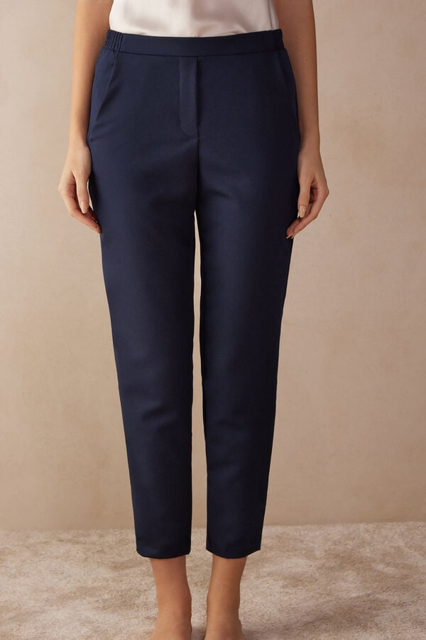 Women Intimissimi Full Length With Pockets Pants Blue | 1258609-JS