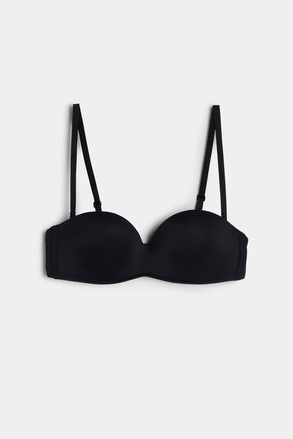 Women Intimissimi Gioia Bandeau Bra Black | 8705124-UE