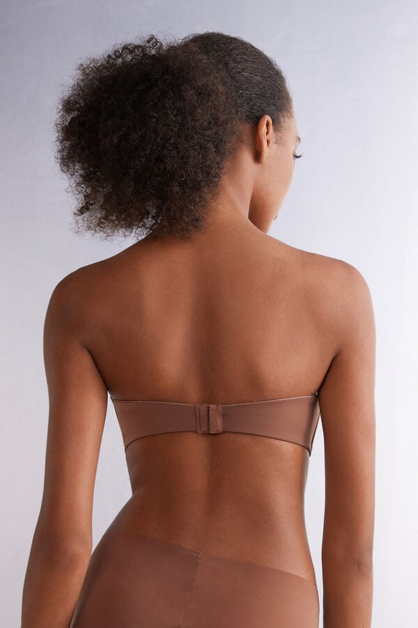 Women Intimissimi Gioia Bandeau Bra Dark Beige | 4023615-SR