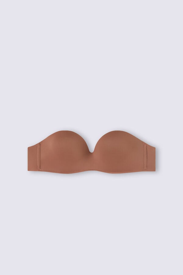 Women Intimissimi Gioia Bandeau Bra Dark Beige | 4023615-SR