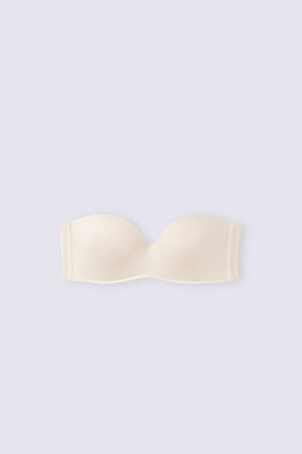 Women Intimissimi Gioia Bandeau Ultralight Microfiber Bra Cream Pink | 0374126-PV