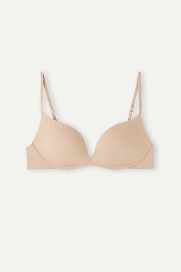 Women Intimissimi Gioia Push-Up Ultralight Microfiber Bra Orange Beige | 5120963-HQ