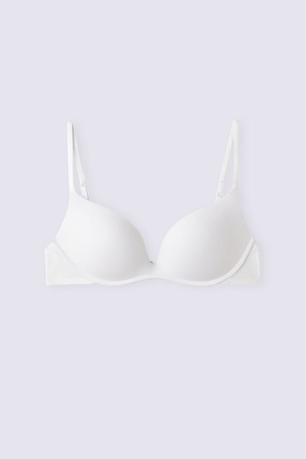 Women Intimissimi Gioia Push-Up Ultralight Microfiber Bra White | 8150729-OR