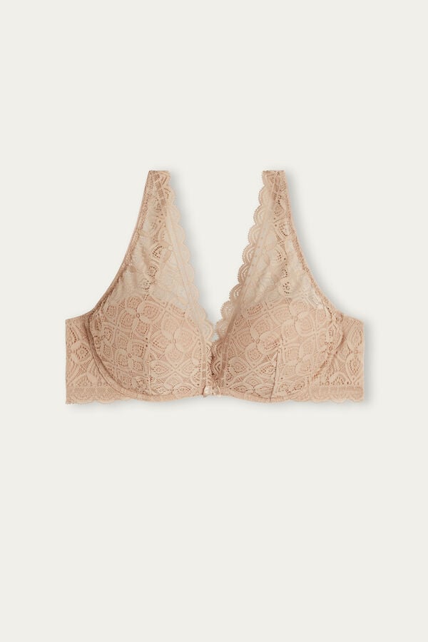 Women Intimissimi Giorgia Balconette Lace Bra Orange Beige | 9703216-TQ