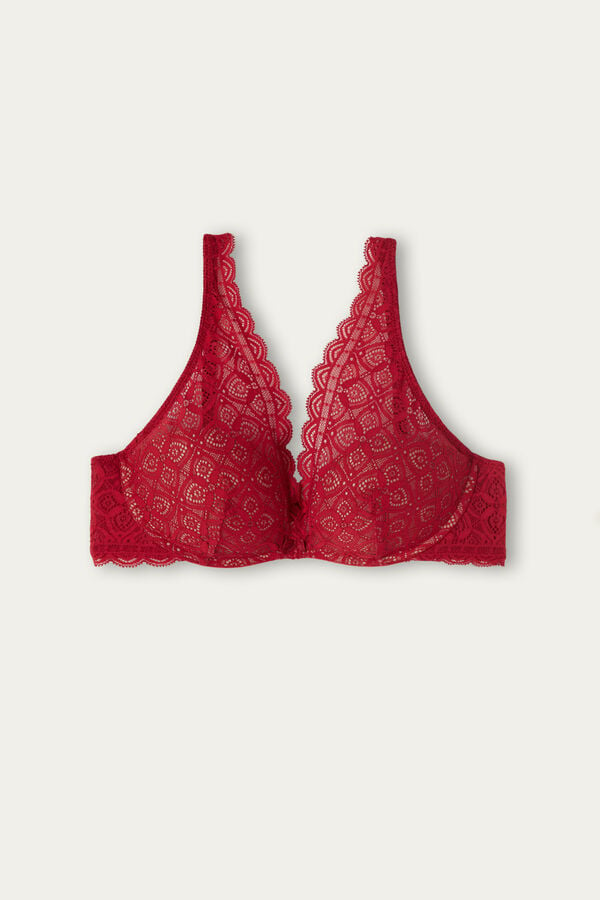 Women Intimissimi Giorgia Balconette Lace Bra Red | 1094672-LQ