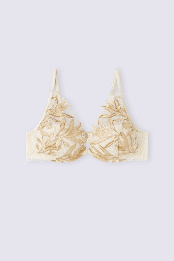 Women Intimissimi Golden Hour Elena Balconette Bra Light Yellow White | 2974561-ZY