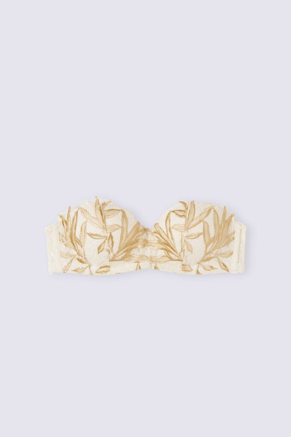 Women Intimissimi Golden Hour Gioia Bandeau Bra Light Yellow White | 1654392-ZT