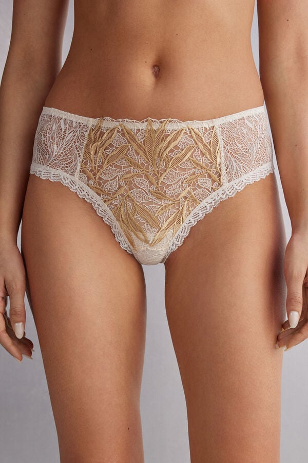 Women Intimissimi Golden Hour Hipsterzilian Briefs Light Yellow White | 8145360-JD