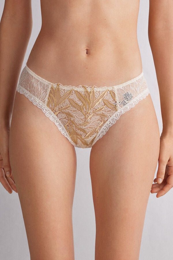 Women Intimissimi Golden Hour Panties Light Yellow White | 2198560-WS