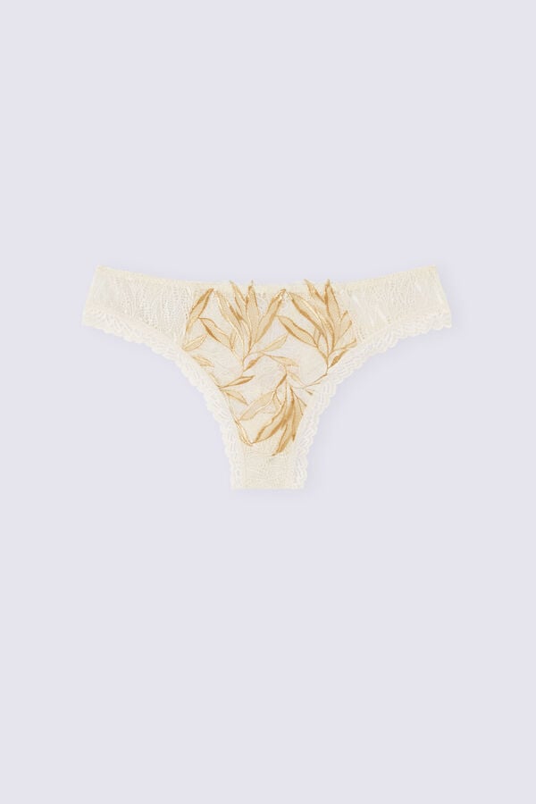 Women Intimissimi Golden Hourzilian Briefs Light Yellow White | 2678439-ZC