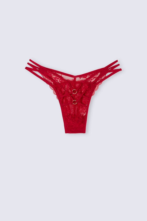 Women Intimissimi Intricate Surface ‘80s Stylezilian Briefs Red | 6128037-HY