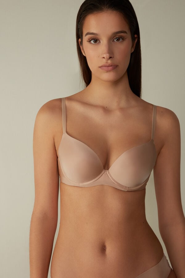 Women Intimissimi Irina Microfiber Balconette Bra Orange Beige | 6423871-EL