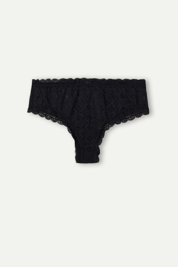 Women Intimissimi Lace Hipsterzilian Briefs Black | 0679831-YO