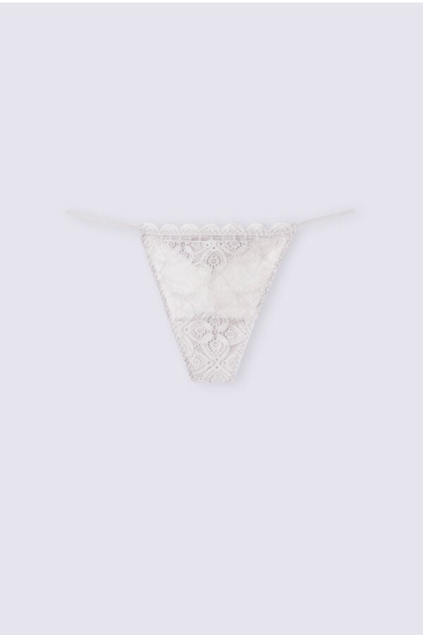 Women Intimissimi Lace String Thong Grey | 8430716-NQ