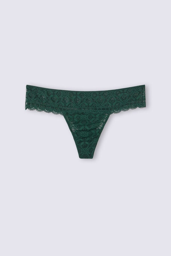 Women Intimissimi Lacezilian Briefs Green | 4213769-GE