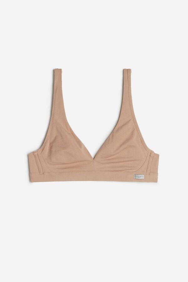 Women Intimissimi Lara Cotton Triangle Bra Orange Beige | 6502471-SZ