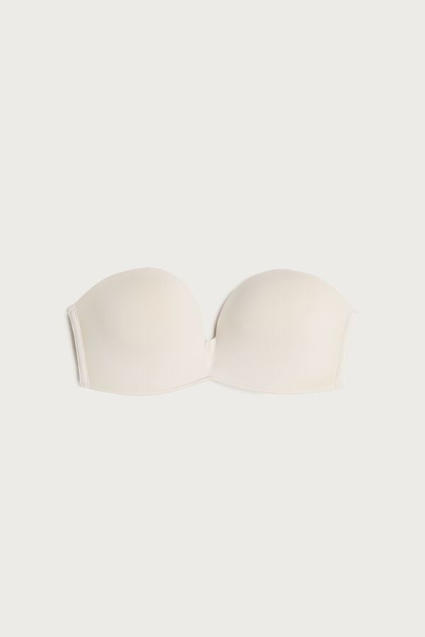 Women Intimissimi Laura Microfiber Bandeau Bra Cream Pink | 3216947-PM