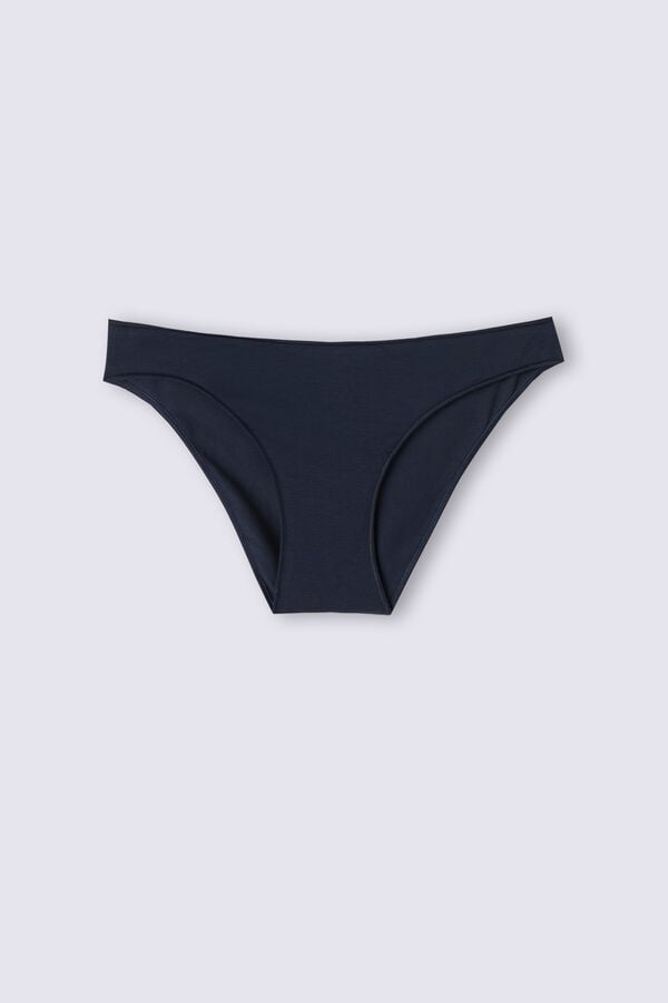 Women Intimissimi Low Rise Cotton Panties Blue | 2086437-JM