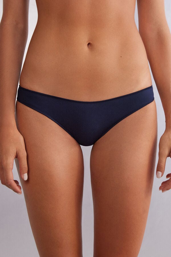 Women Intimissimi Low Rise Cotton Panties Blue | 2086437-JM