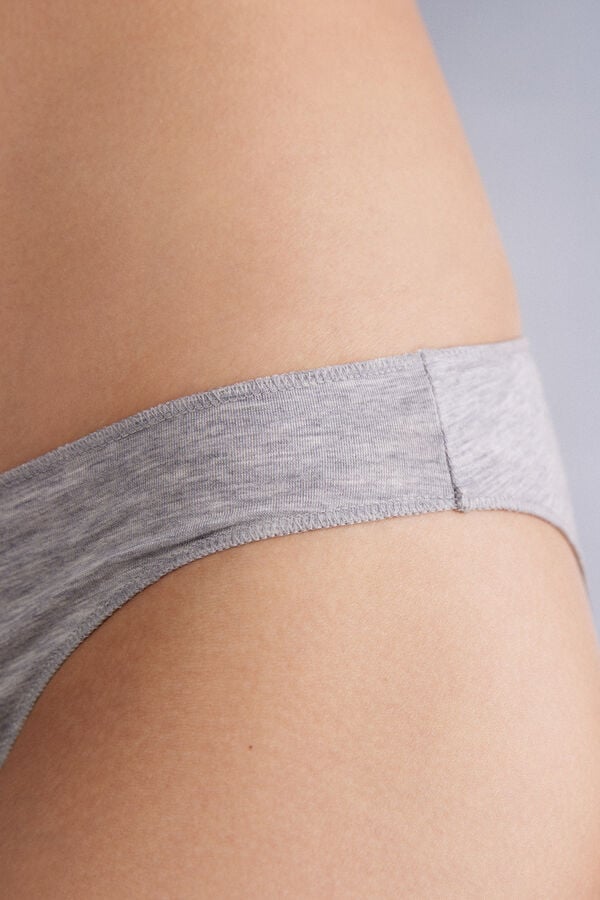 Women Intimissimi Low Rise Cotton Panties Light Grey | 3764820-SV