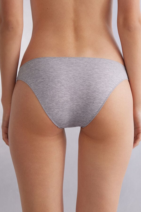 Women Intimissimi Low Rise Cotton Panties Light Grey | 3764820-SV