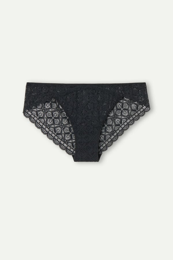 Women Intimissimi Low Rise Lace Panties Black | 0481367-NF