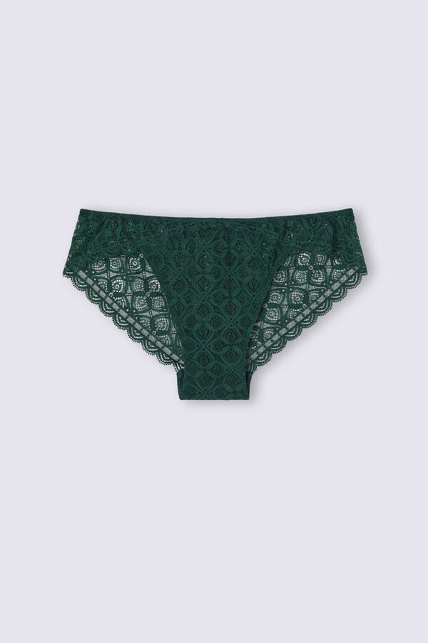 Women Intimissimi Low Rise Lace Panties Green | 1654039-DF