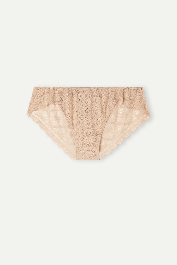 Women Intimissimi Low Rise Lace Panties Orange Beige | 2037864-UK