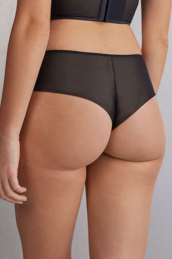 Women Intimissimi Luxury Moments Hipsterzilian Briefs Black / Beige | 3502486-UQ