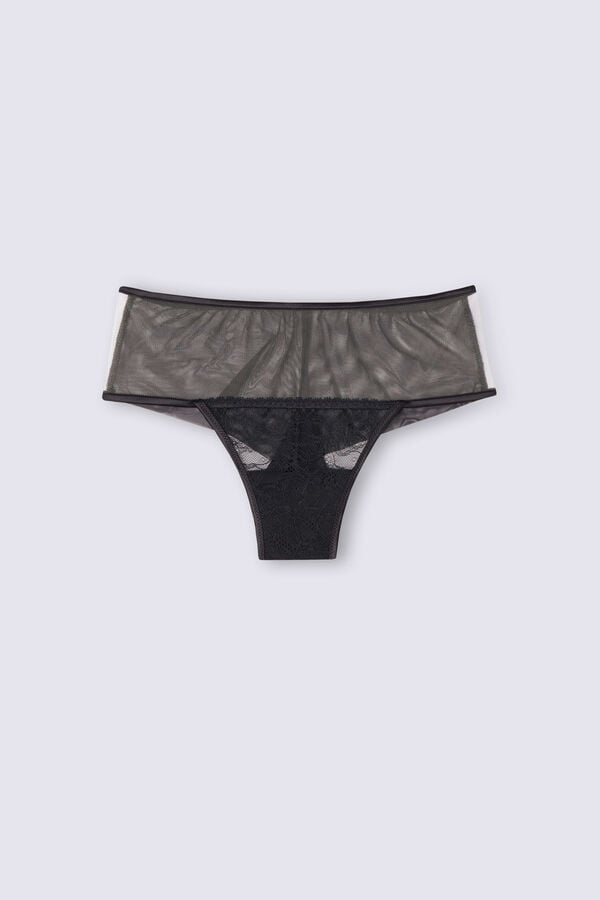 Women Intimissimi Luxury Moments Hipsterzilian Briefs Black / Beige | 3502486-UQ