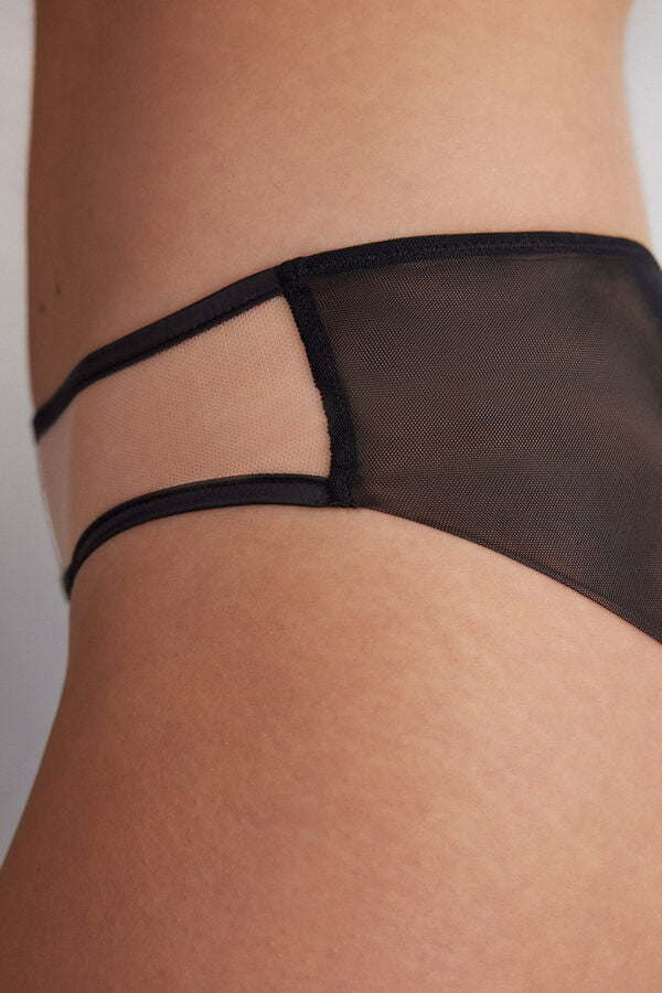 Women Intimissimi Luxury Moments Panties Black / Beige | 5831467-ES