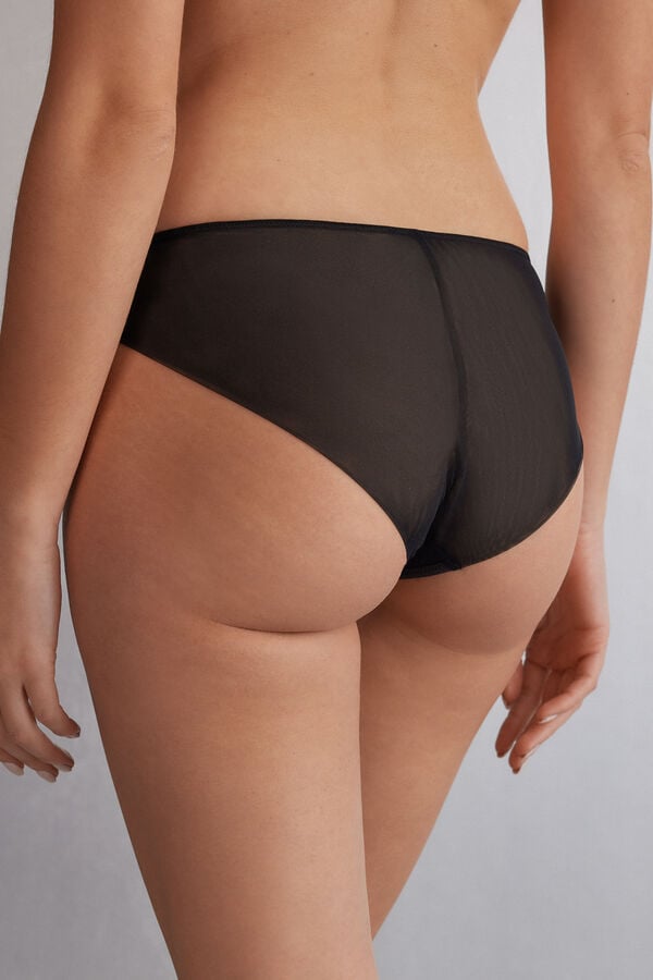 Women Intimissimi Luxury Moments Panties Black / Beige | 5831467-ES